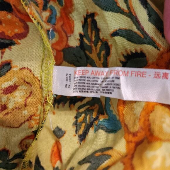 Anthropologie Mabel Mini Dress Sz Small Womens Tiered Floral Boho Peasant Pink - Picture 10 of 11